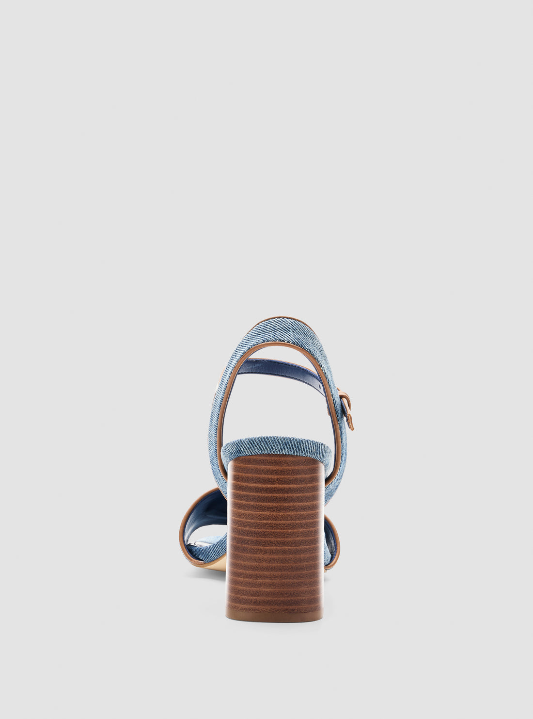 GUESS Womens Blue Ganika Block Heel Sandals GANIKA2 Back View