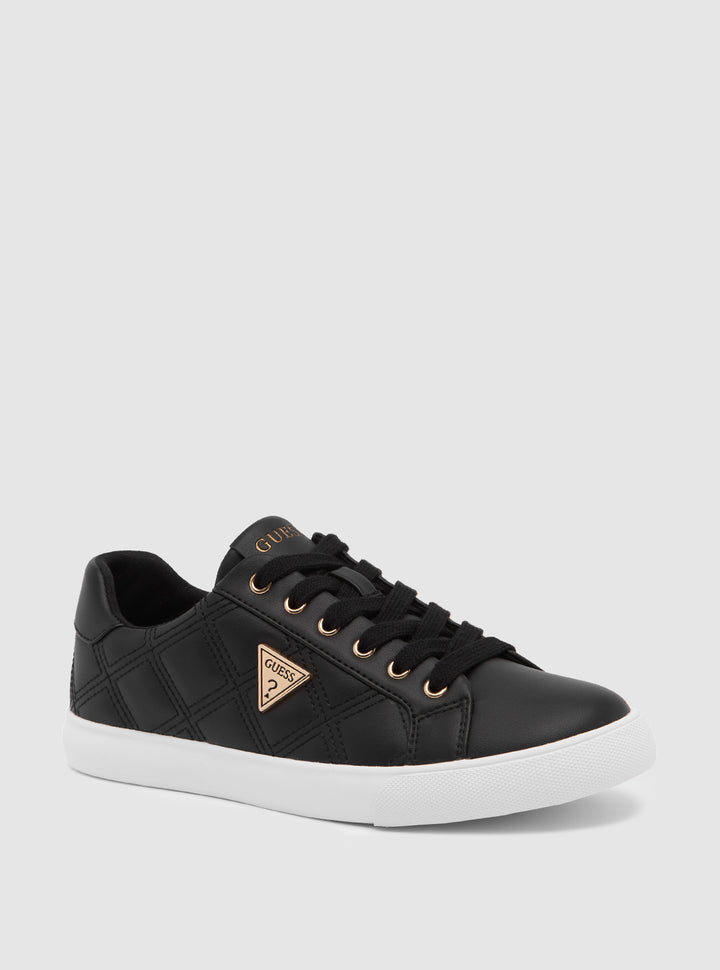 GUESS Womens Black Garda Low-Top Sneakers GARDA Front Side View