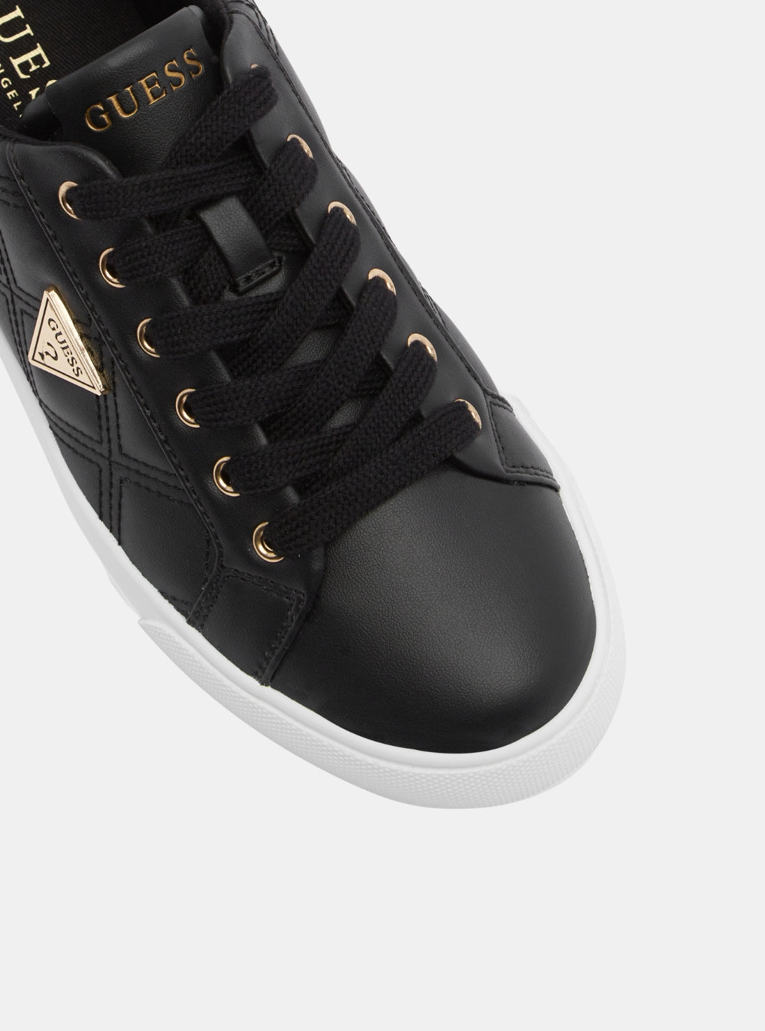 GUESS Womens Black Garda Low-Top Sneakers GARDA Detail View