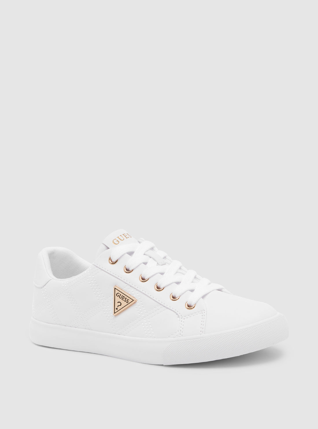 GUESS White Garda Low-Top Sneakers GARDA Front View
