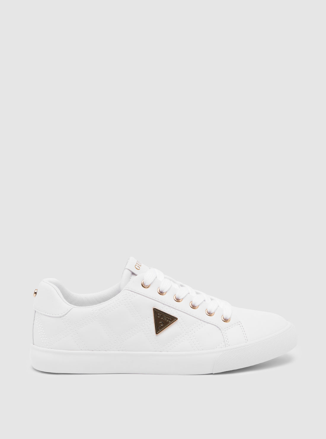 Leather Sneaker Guess Sneakers White Gold Guess Beckie Sneakers