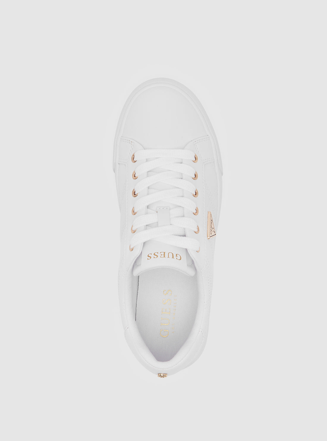GUESS White Garda Low-Top Sneakers GARDA Top View