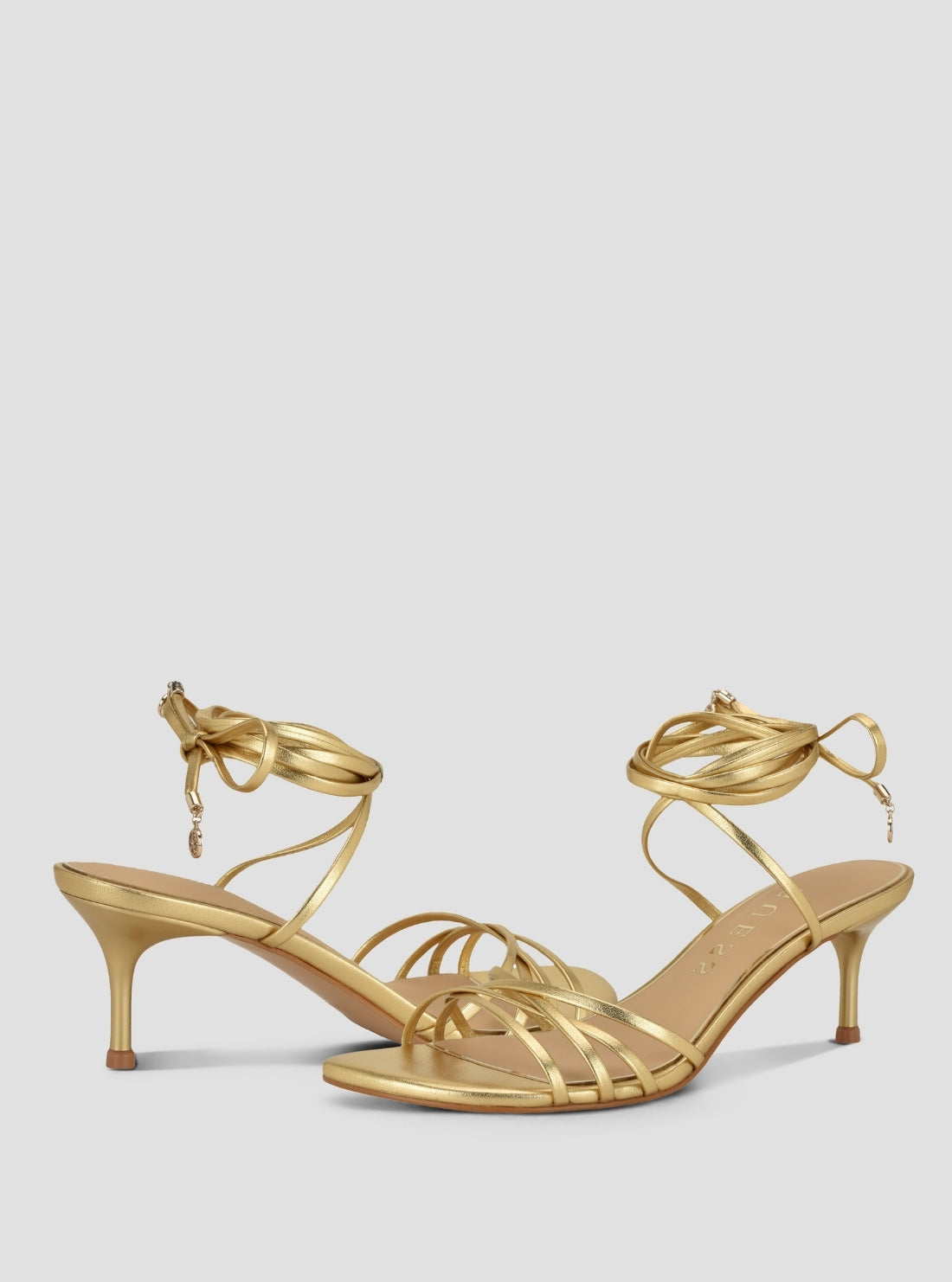 GUESS Footwear Gold Garsie Heels GARSIE Front Side View