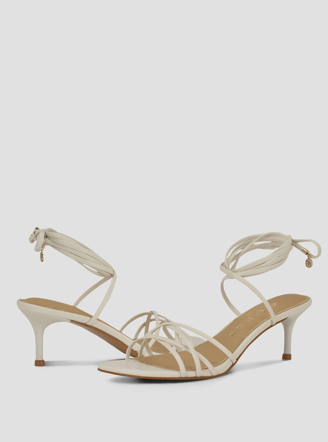 GUESS Footwear White Garsie Heels GARSIE Front Side View