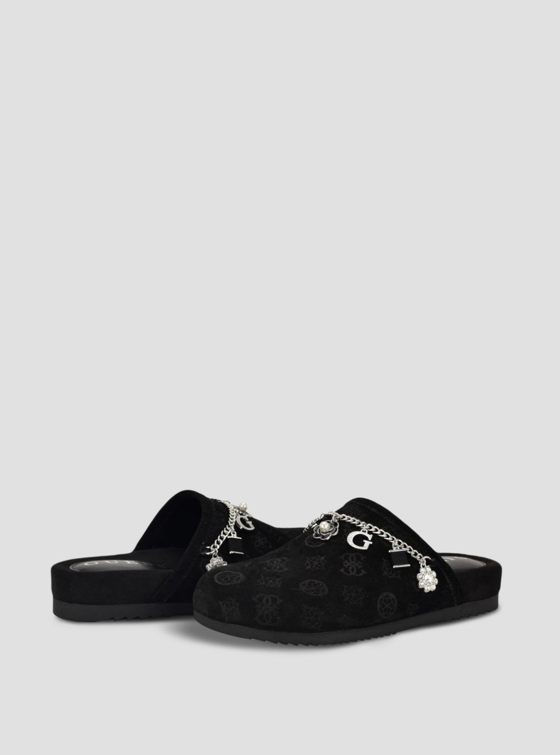 GUESS Womens Black Gavyn Casual Slides GAVYN Front Side View