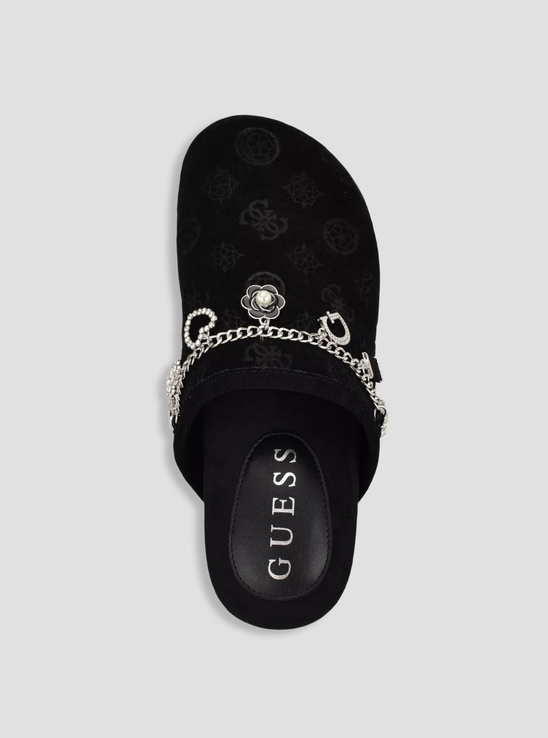 GUESS Womens Black Gavyn Casual Slides GAVYN Top View