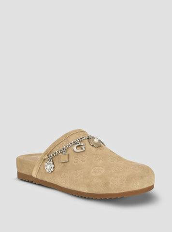 GUESS Womens Light Natural Gavyn Casual Slides GAVYN Front Side View