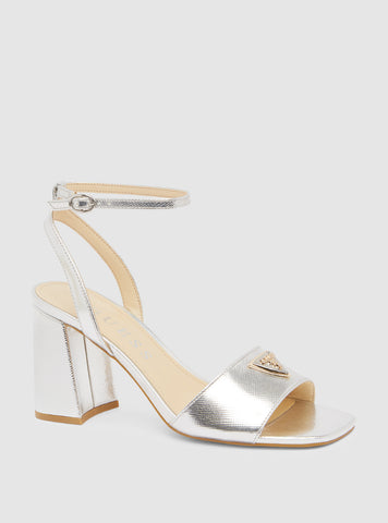 Silver Gelyae Block Heel