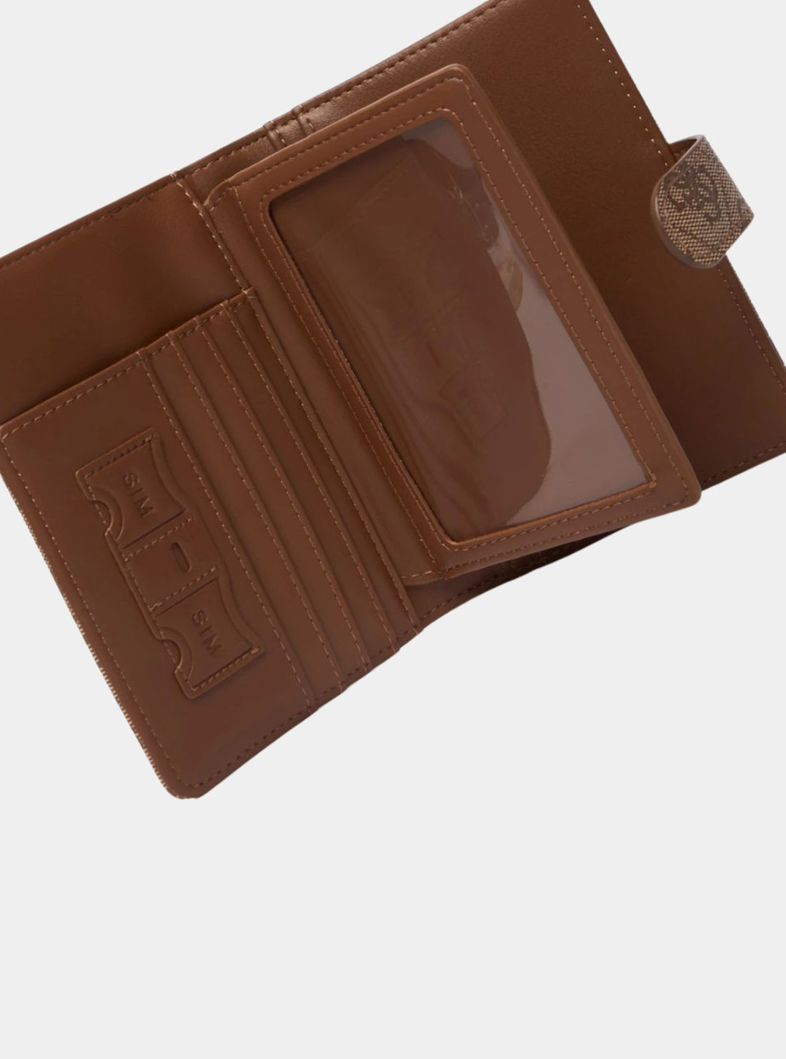 GUESS Accessories Brown Logo Passport Case Keyring Gift Set GFBOXWP5402 Open View