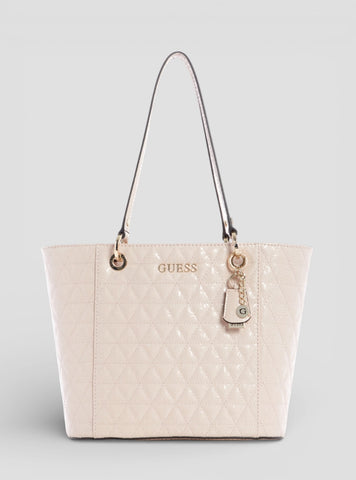 GUESS Womens Blush Logo Noelle Small Elite Tote Bag GG787922 Front View