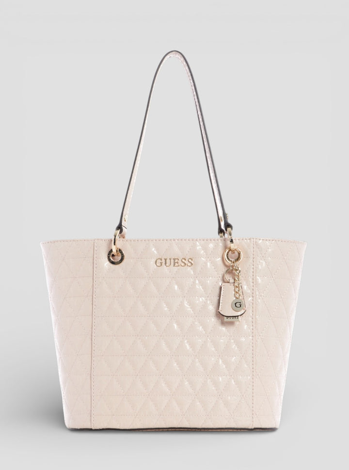 GUESS Womens Blush Logo Noelle Small Elite Tote Bag GG787922 Front View