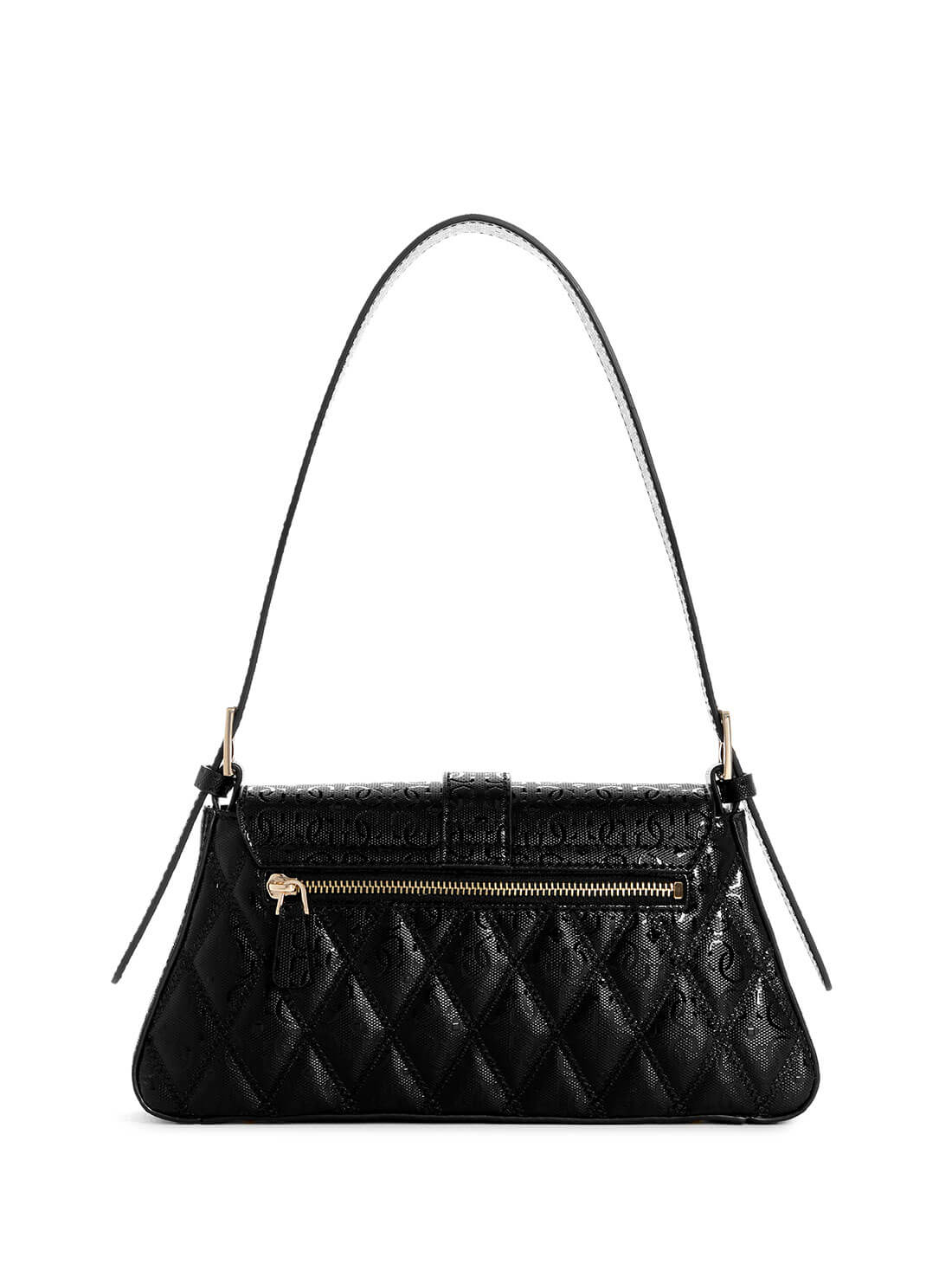 Black Logo Adi Shoulder Bag | GUESS Women's Handbags | back view