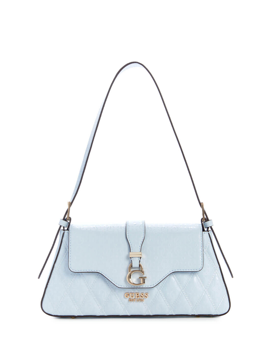 Sky Blue Logo Adi Shoulder Bag | GUESS Women's Handbags | front view