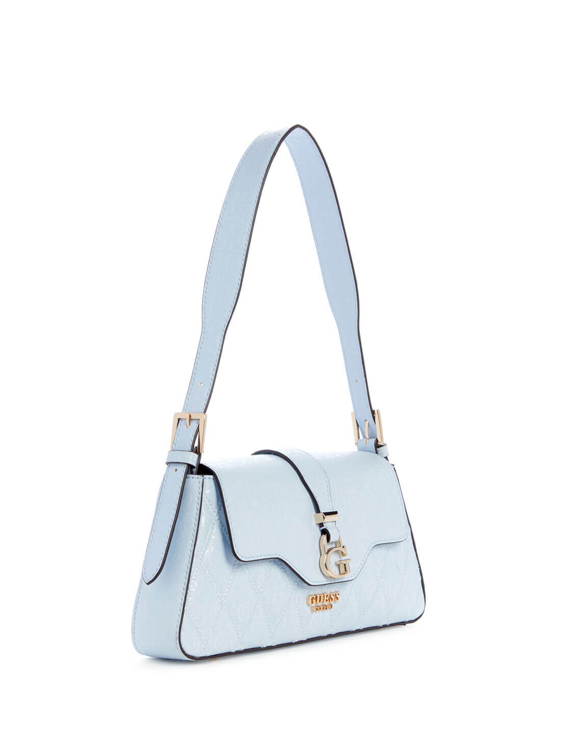 Sky Blue Logo Adi Shoulder Bag GUESS Women s Handbags