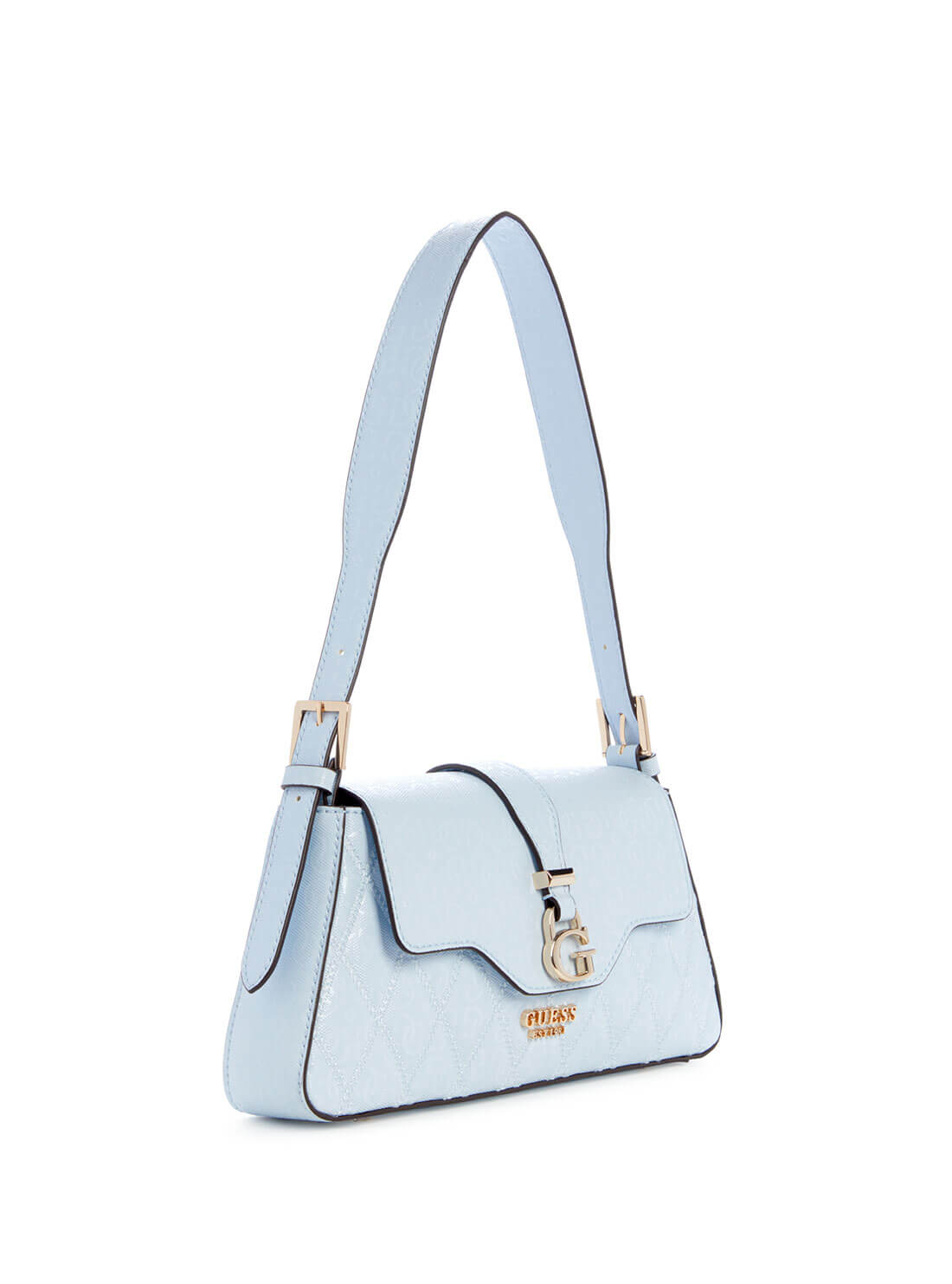 Sky Blue Logo Adi Shoulder Bag | GUESS Women's handbags | side view
