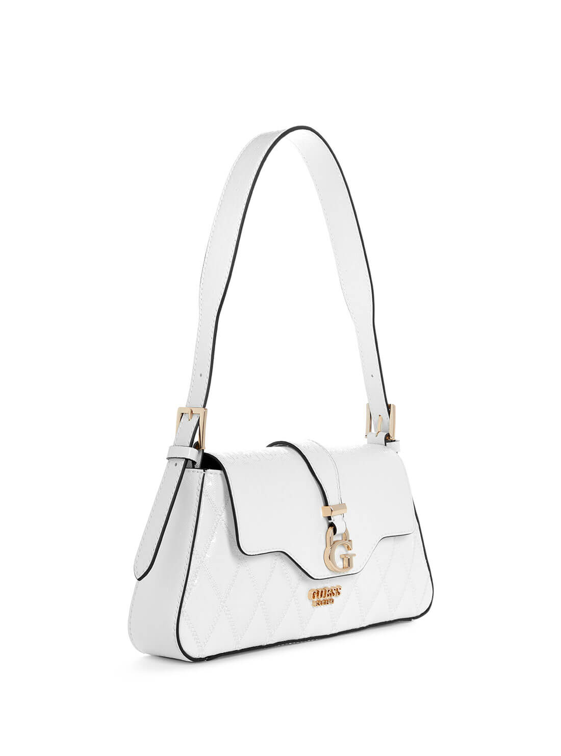 White Logo Adi Shoulder Bag GUESS Women s Handbags