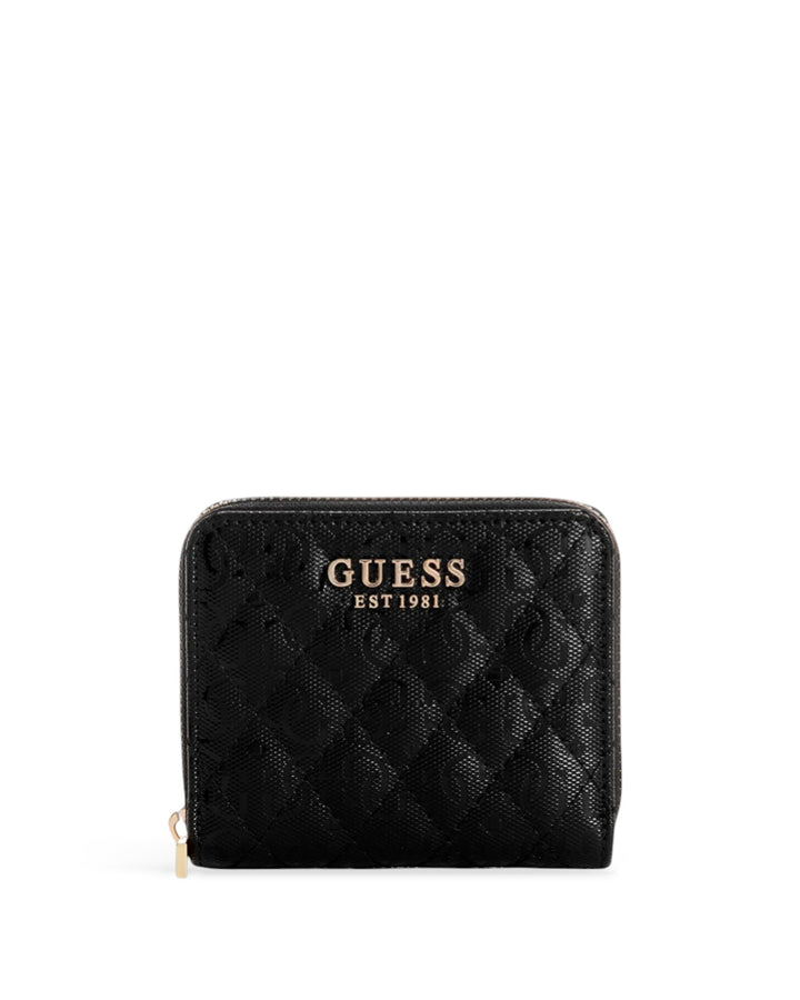 Black Logo Yarmilla Small Zip Wallet
