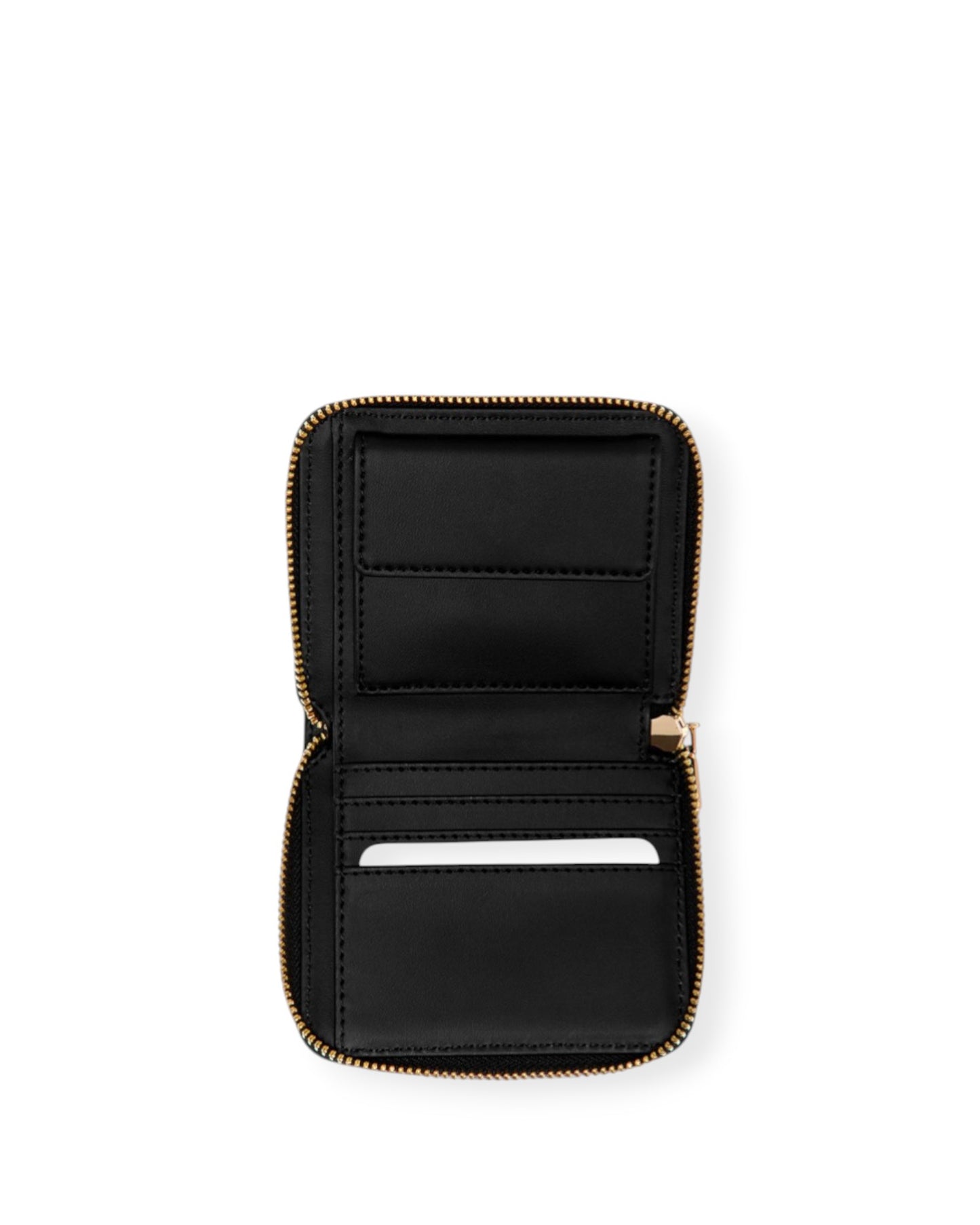 Black Logo Yarmilla Small Zip Wallet