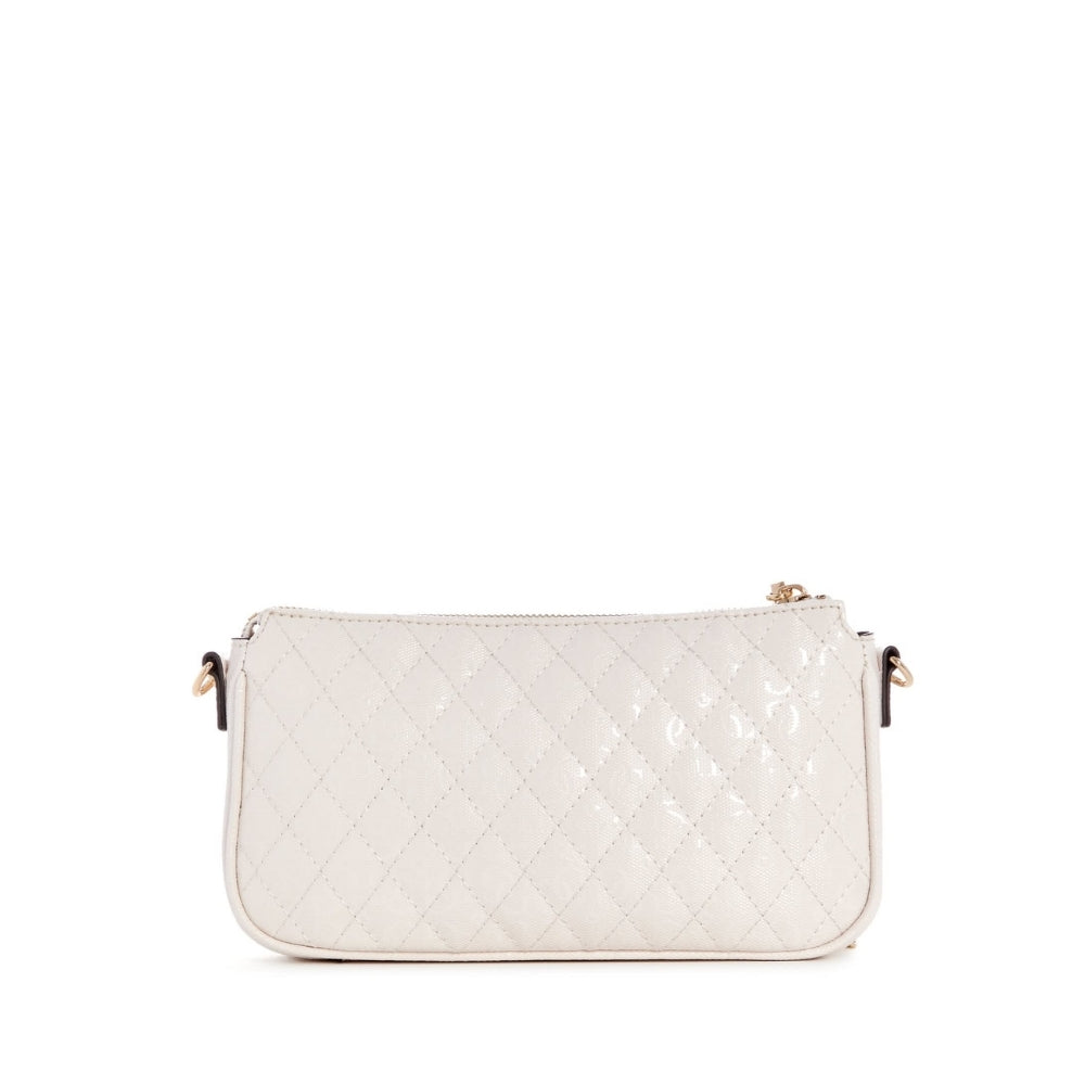 White Yarmilla Double Pouch Crossbody Bag