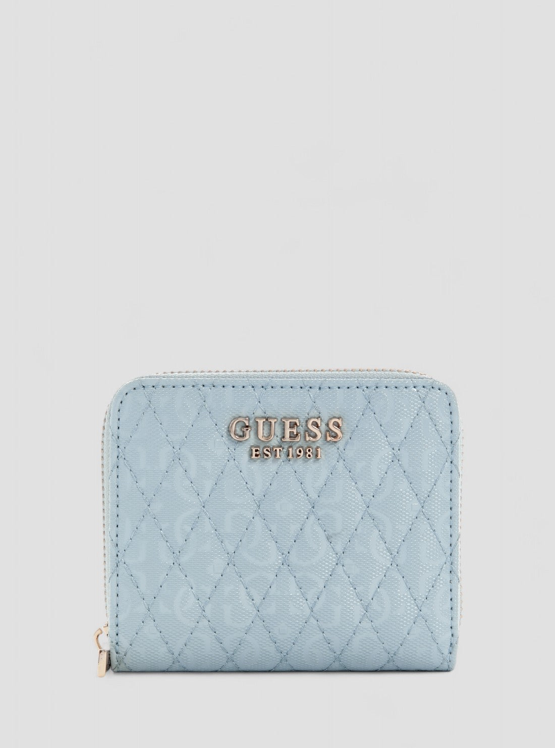 GUESS Accessories Blue Logo Betula Small Zip Around Wallet GG9626137 Front View