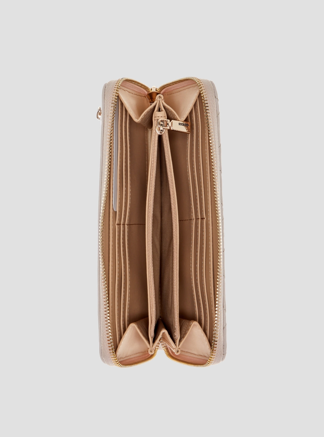 GUESS Womens White Aldina Large Zip Around Wallet GG9663146 Inside View