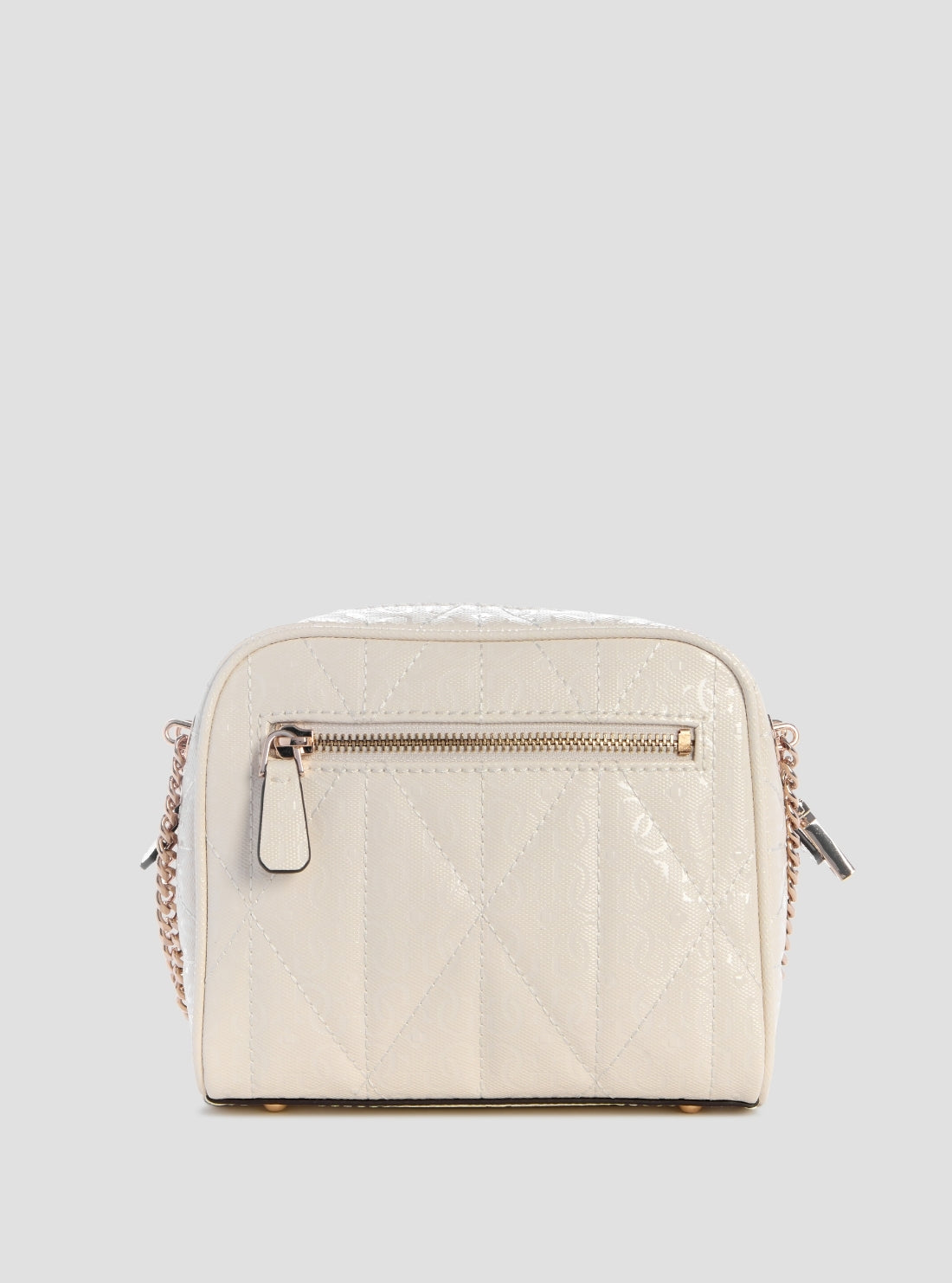 GUESS Womens White Aldina Camera Crossbody Bag GG966314 Back View