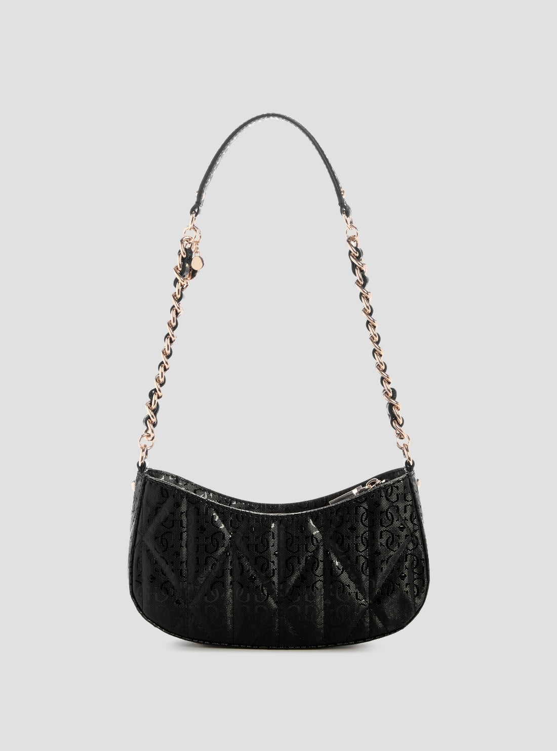 GUESS Womens Black Aldina Top Zip Shoulder Bag GG966317 Back View