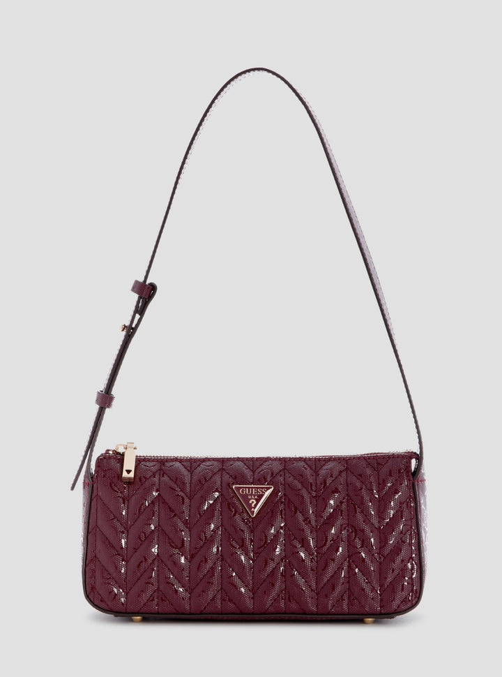 GUESS Womens Red Stacey Mini Shoulder Bag GG974172 Front View
