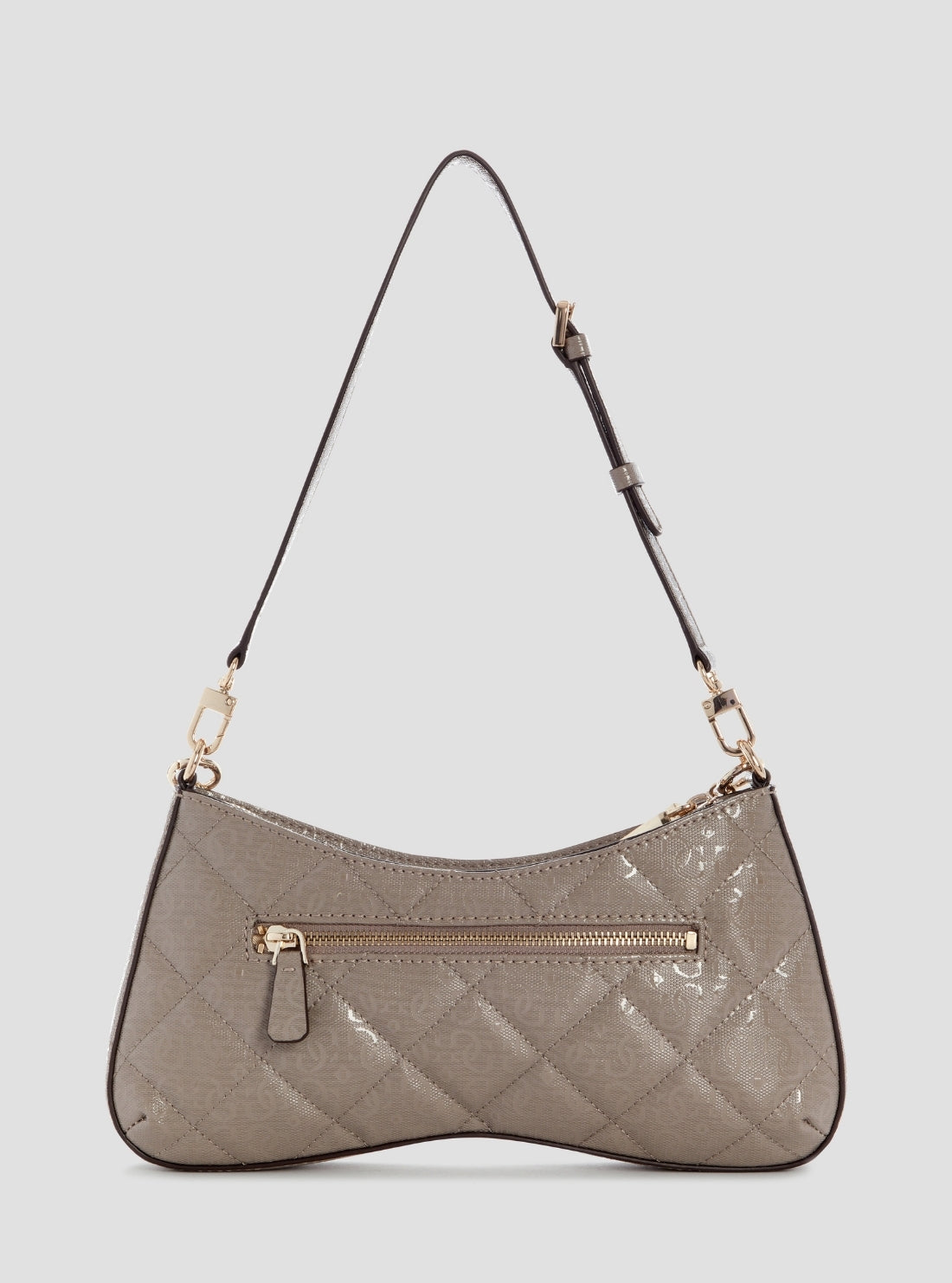 GUESS Womens Dark Taupe Dovie Flap Shoulder Bag GG991218 Back View