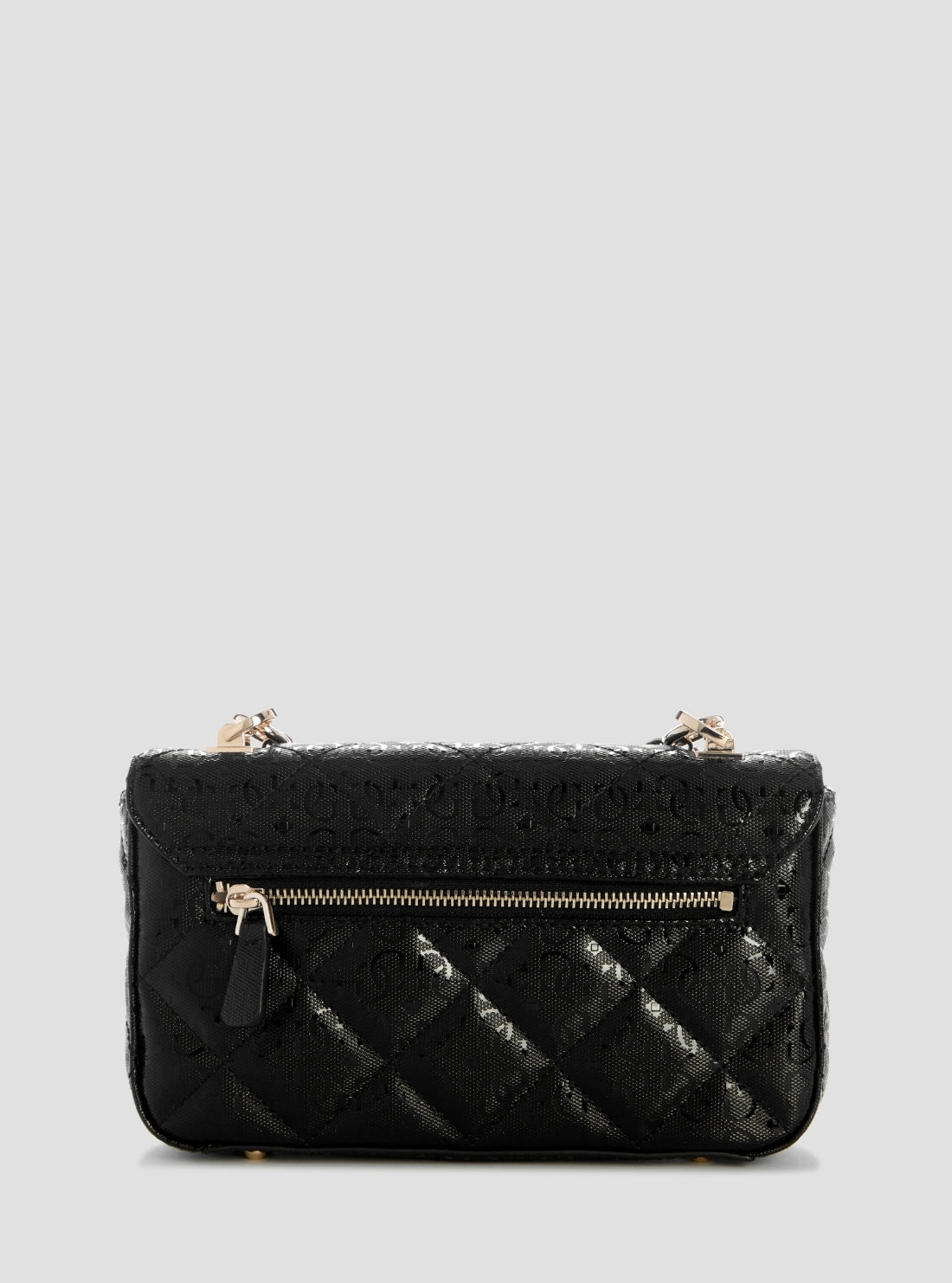 GUESS Womens Black Libby Flap Crossbody Bag GG991220 Back View