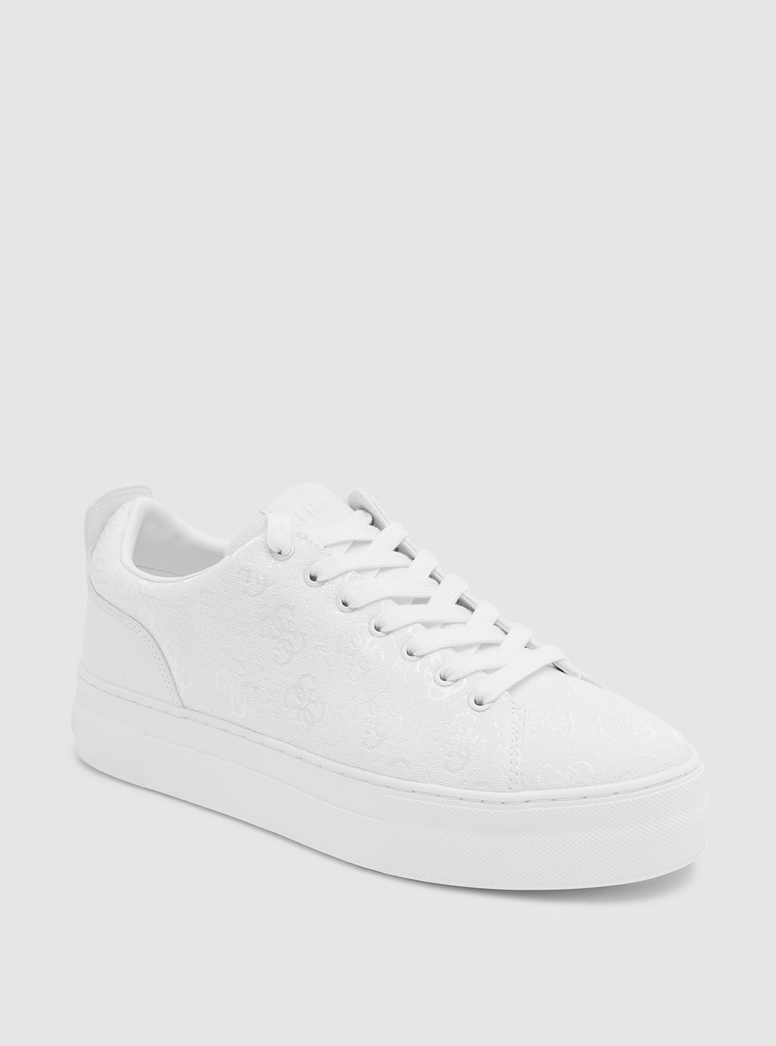 GUESS White Giaa Low-Top Sneakers front view