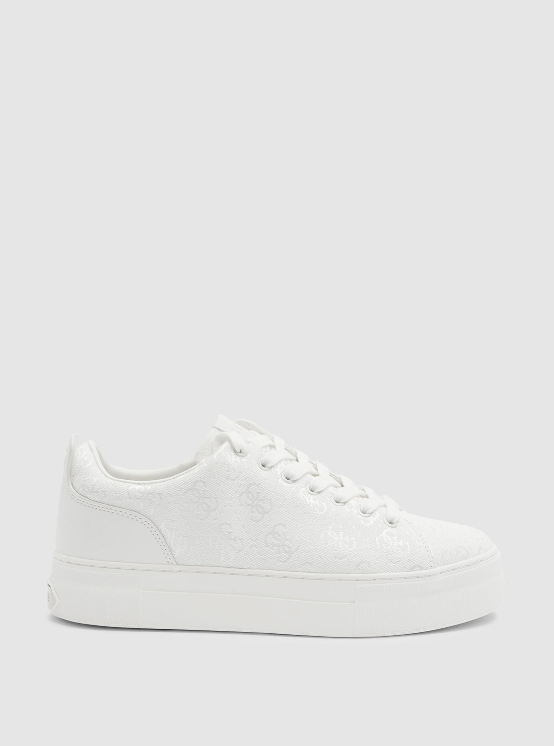 GUESS White Giaa Low-Top Sneakers side view