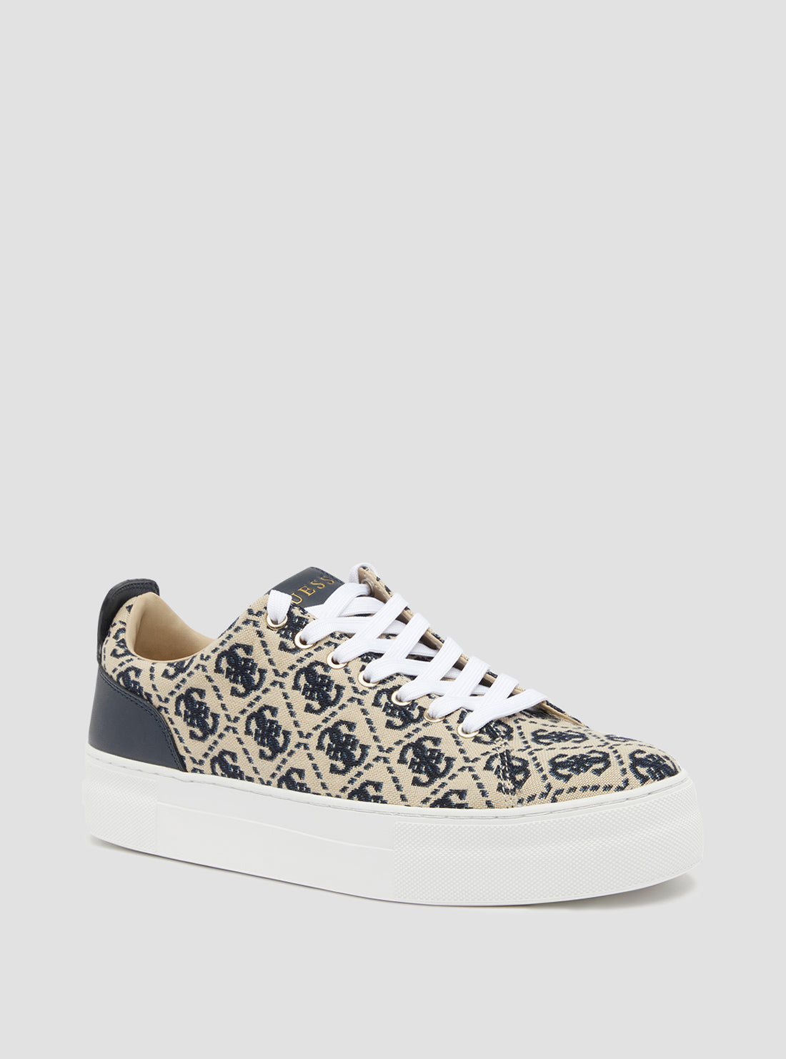 Navy Logo Gianele Low Top Sneakers front view