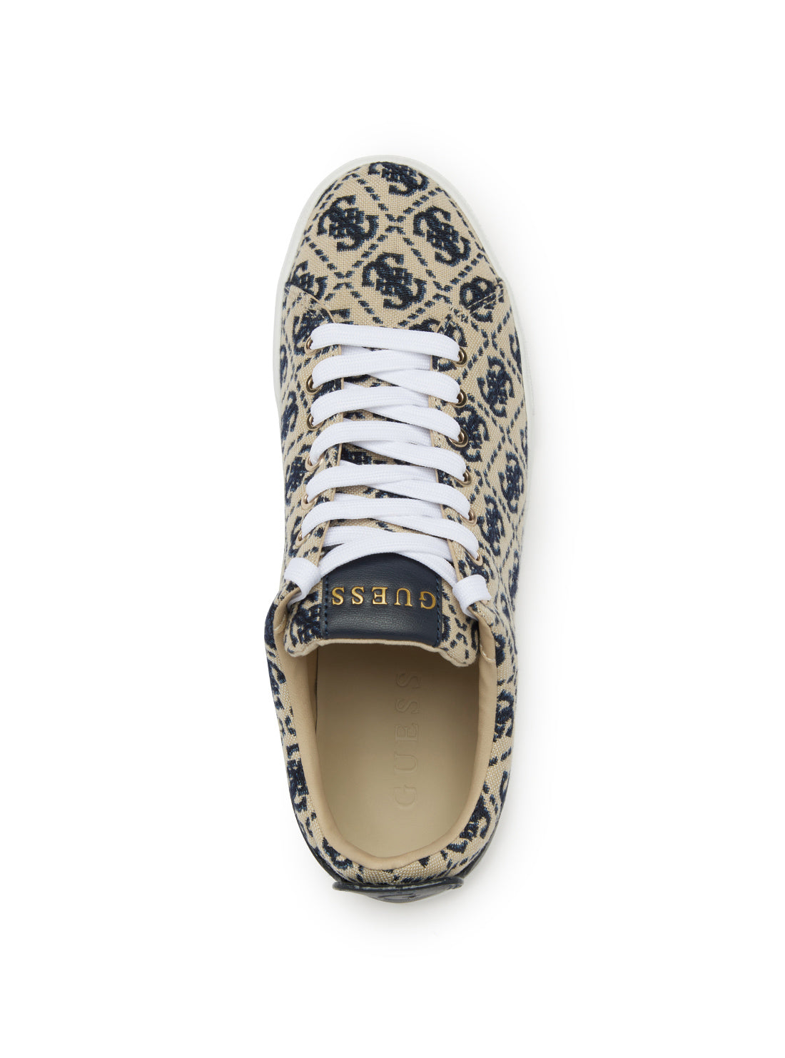 Navy Logo Gianele Low Top Sneakers top view