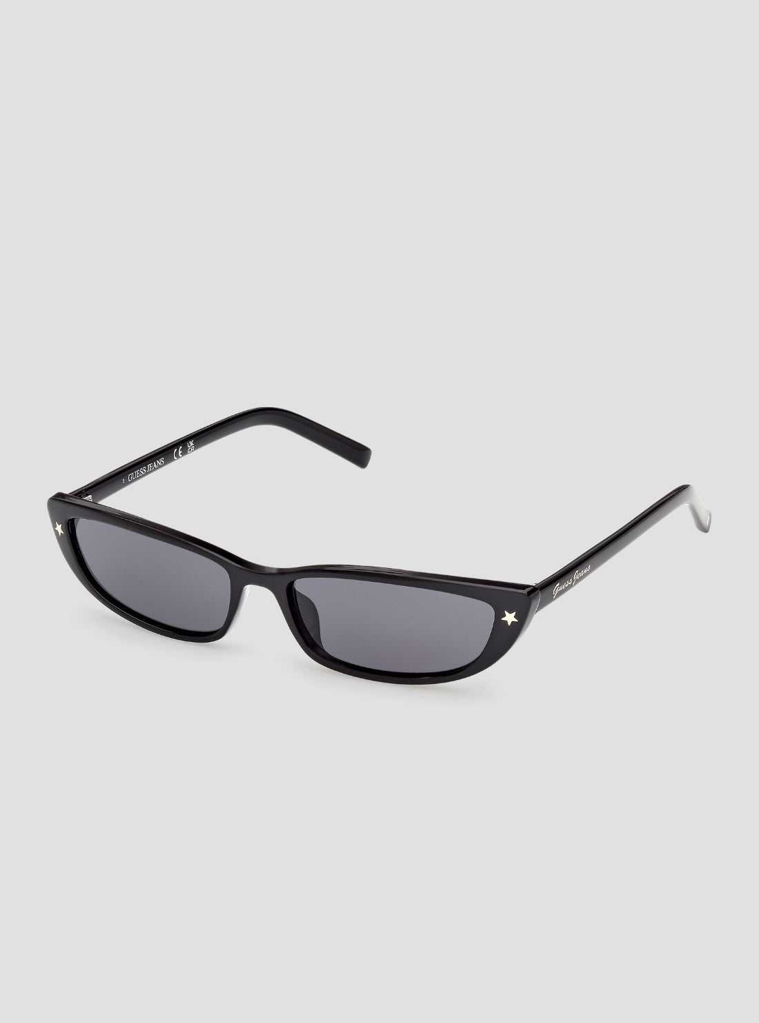 GUESS Womens Black Thin Cat Eye Sunglasses GJ00001 Front Side View