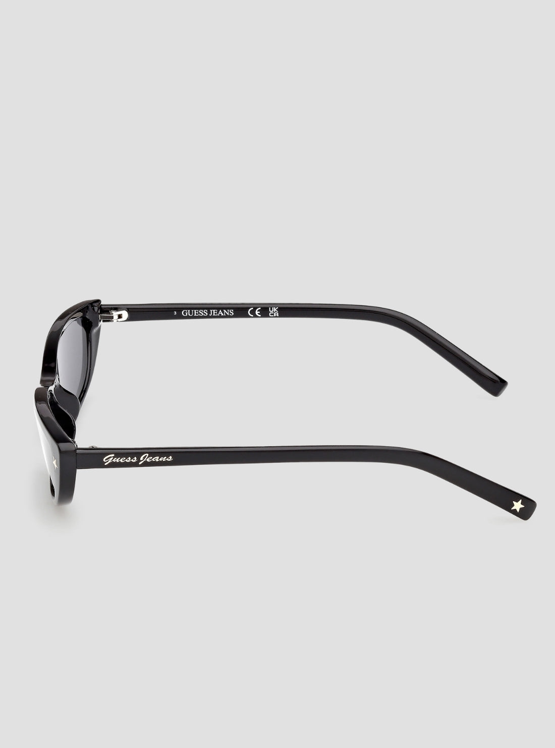 GUESS Womens Black Thin Cat Eye Sunglasses GJ00001 Side View