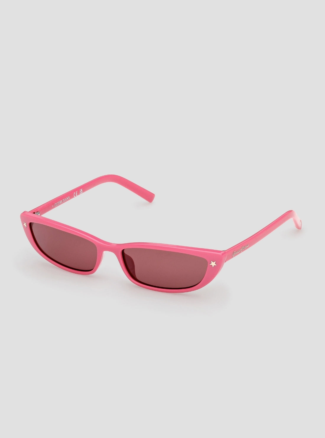 GUESS Womens Pink Thin Cat-Eye Sunglasses GJ00001 Front Side View