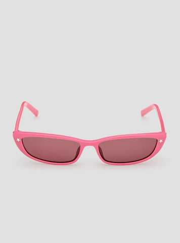 GUESS Womens Pink Thin Cat-Eye Sunglasses GJ00001 Front View