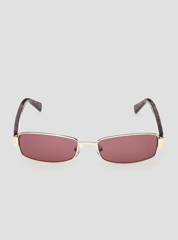 GUESS Womens Brown Rectangular Metal Sunglasses GJ00003 Front View