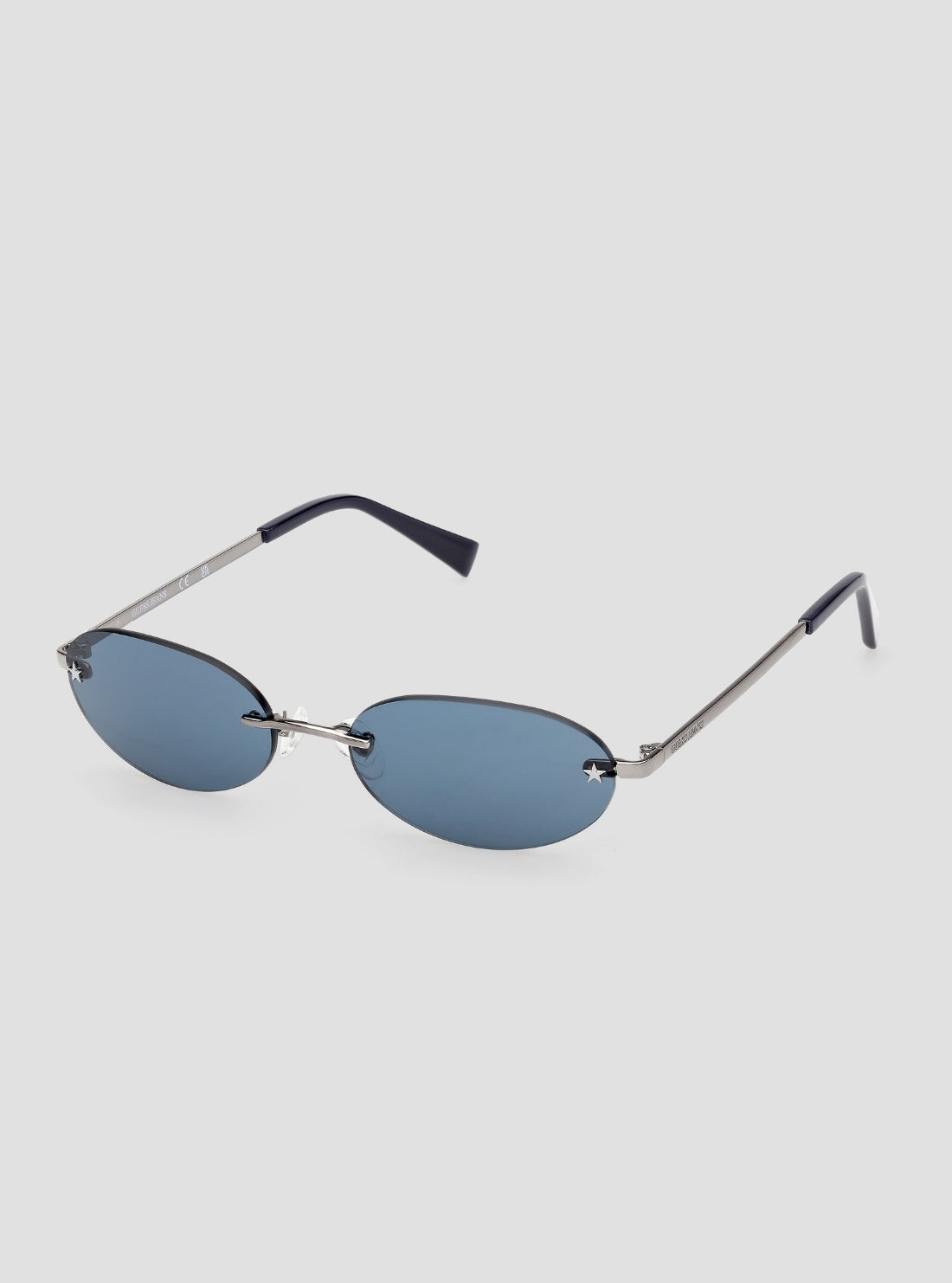GUESS Accessories Blue Unisex Round Metal Sunglasses GJ00006 Front Side View