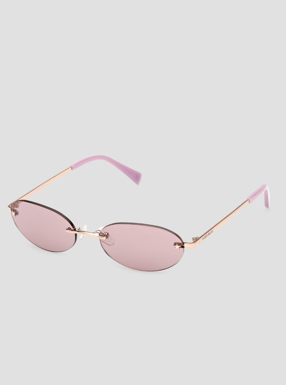 GUESS Accessories Pink Unisex Round Metal Sunglasses GJ00006 Front Side View