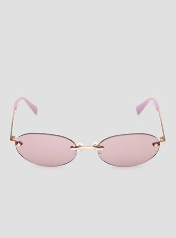GUESS Accessories Pink Unisex Round Metal Sunglasses GJ00006 Front View