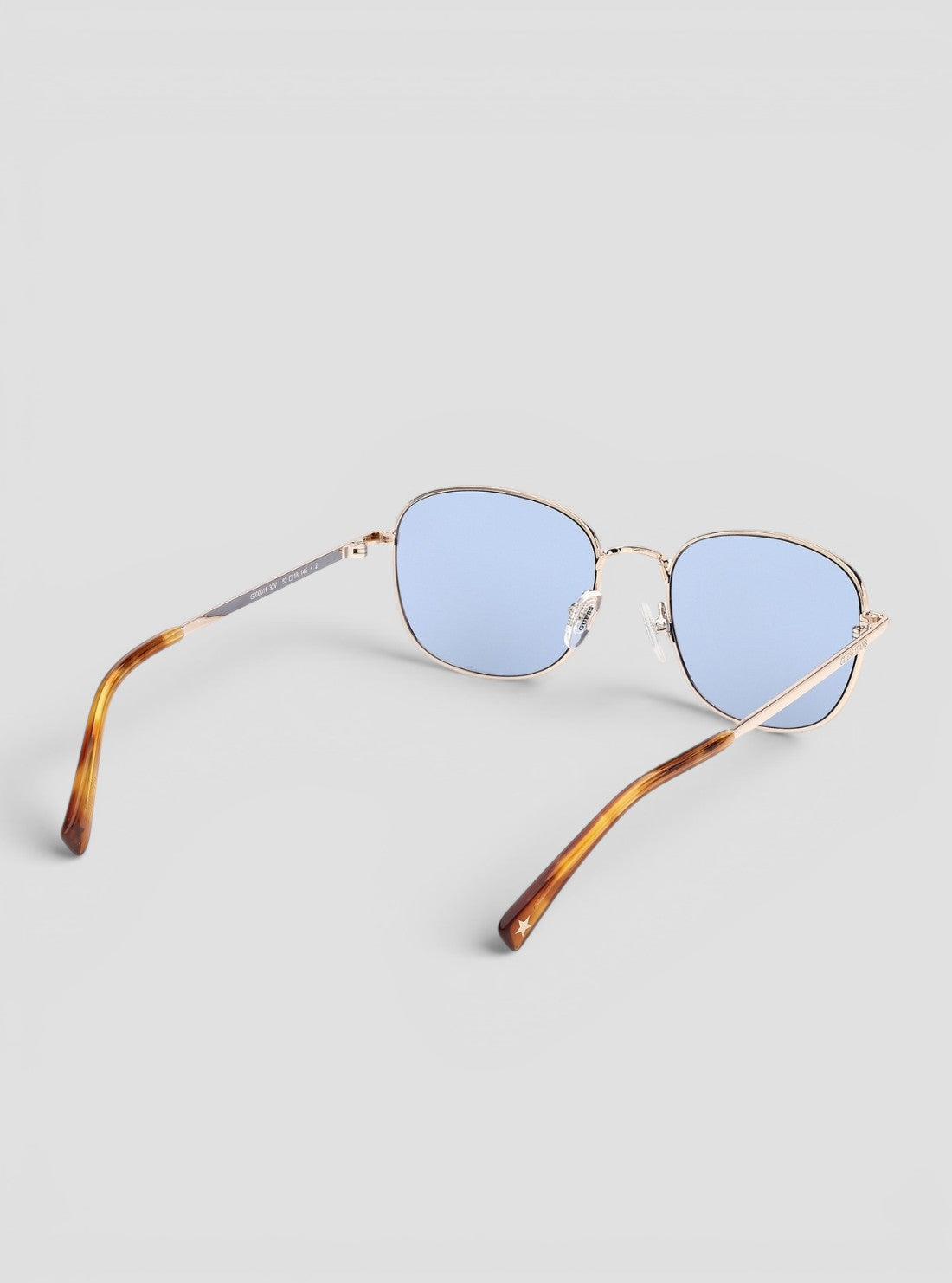 GUESS Sunglasses Blue Metal Round Sunglasses GJ0001132V back Side View