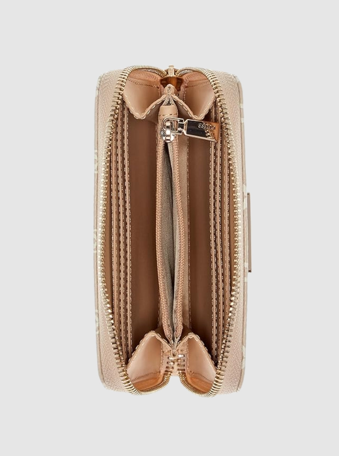 GUESS Womens White Logo Emelie Medium Zip Around Wallet GM9928140 Inside View