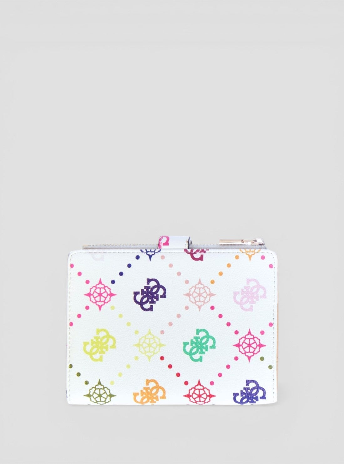 GUESS Womens White Multi Logo Emelie Passport Case GM9928158 Back View