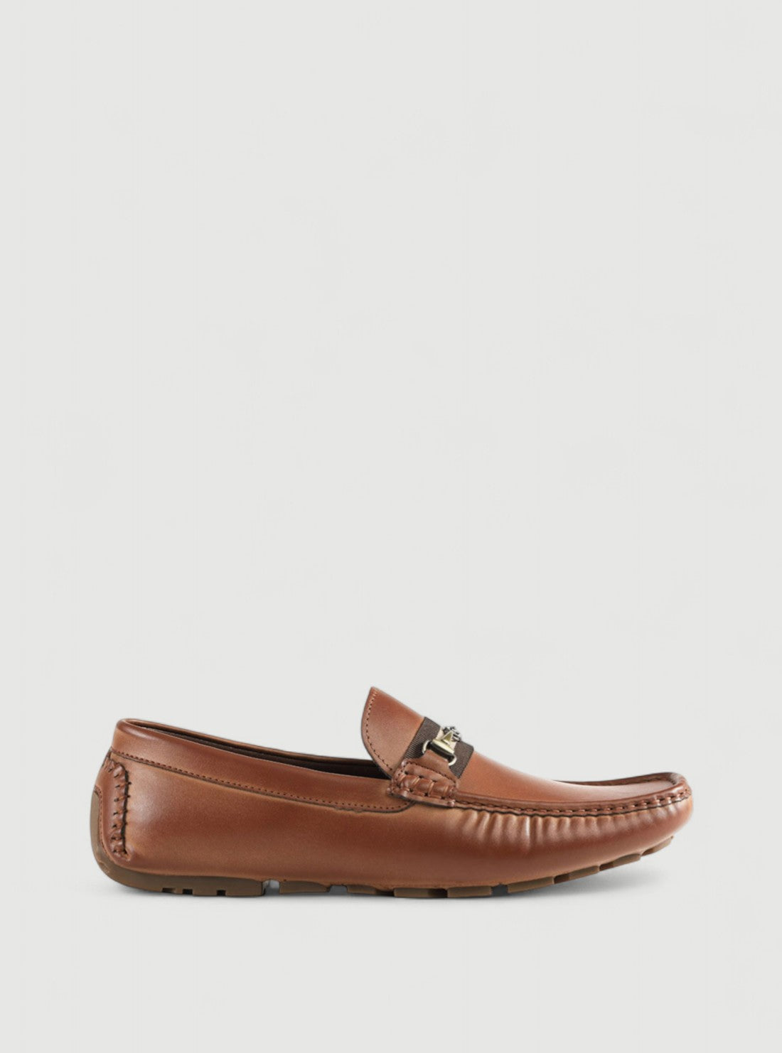 GUESS Mens Brown Aarav Loafers GMAARAV Side View
