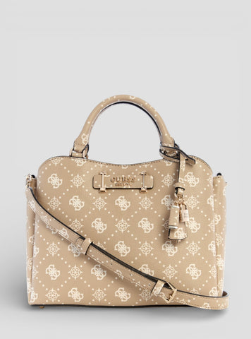 GUESS Womens Biscotti Logo Silia Girlfriend Satchel Bag GP989006 Front View