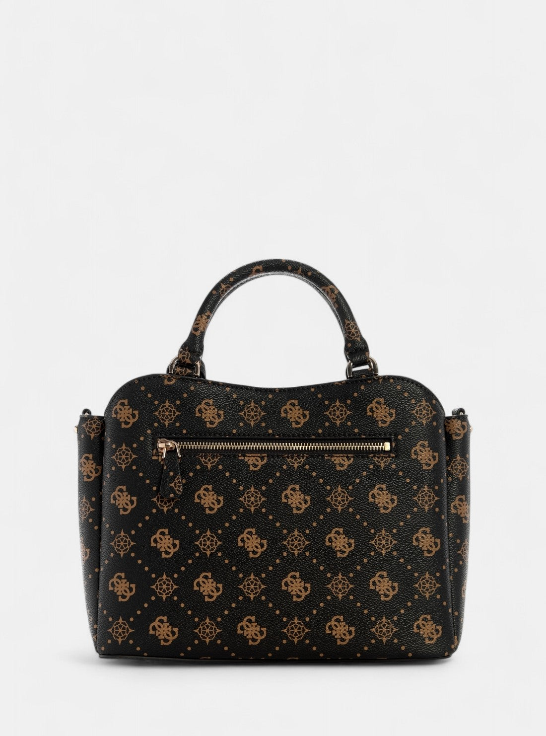 GUESS Womens Brown Logo Silia Girlfriend Satchel Bag GP989006 Back View