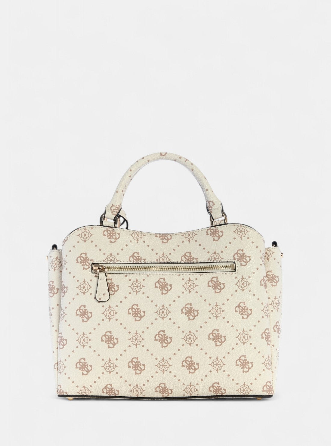 GUESS Womens White Logo Silia Girlfriend Satchel Bag GP989006 Back View