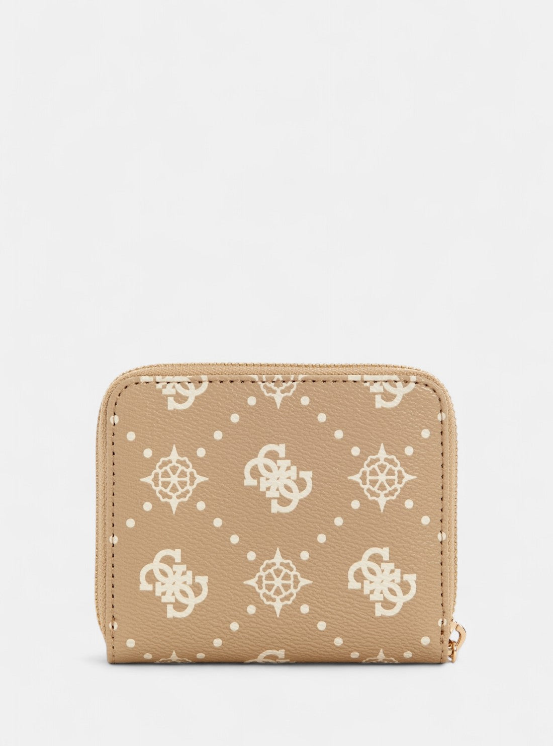 GUESS Womens Beige Logo Silia Small Zip Around Wallet GP9890137 Back View